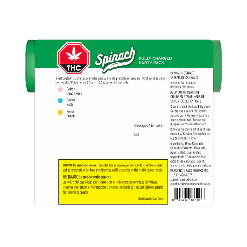 Spinach Fully Charged Beach Party Pack Infused Pre-roll x3