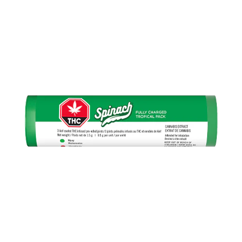 Spinach Fully Charged Tropical Party Pack Infused Pre-roll x3
