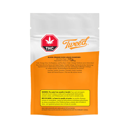 Tweed Blood Orange Kush Liquid Diamonds Disposable Vape